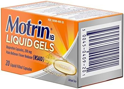 Motrin Ib 200Mg Liquid Gels - 20 Ct, Pack Of 3