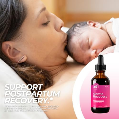 Mountain Meadow Herbs Gentle Recovery – Herbal Postpartum And Cycle Comfort Support – Plant-Based Liquid Tincture With Cramp Bark, Black Haw, St. John’S Wort, Yarrow - 2 Oz