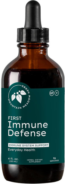 Mountain Meadow Herbs First Immune Defense  All Natural Immune Support In A Fast Acting Liquid Supplement - 4 Oz.