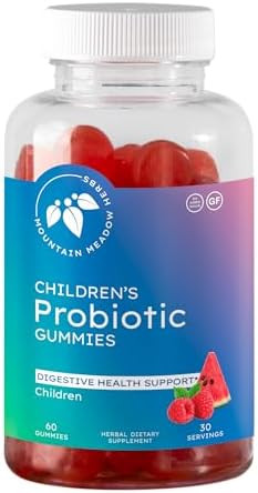 Mountain Meadow Herbs Children’S Probiotic Gummies For Kids  Digestive Regularity Support  Immune System + Microbiome Health For Kids  Ages 3+ No Added Sugar 60 Ct.