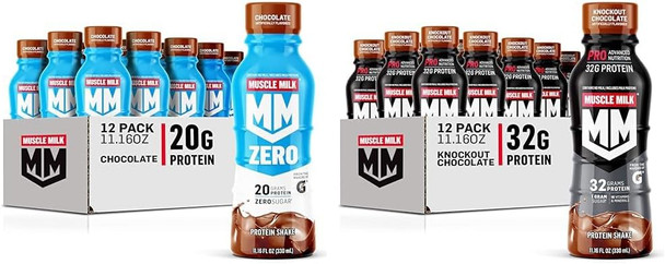 Muscle Milk Zero Protein Shake & Pro Advanced Nutrition Protein Shake