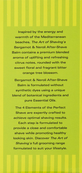 The Art of Shaving After-Shave Balm for Men - Face Moisturizer, Clinically Tested for Sensitive Skin, Bergamot & Neroli, 3.3 Ounce