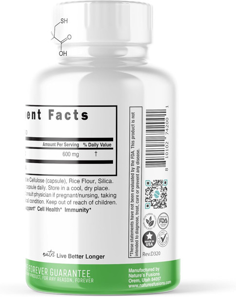 Nature'S Fusions Nac Supplement N-Acetyl Cysteine - Nac 600 Mg - Anti Aging Supplement, Antioxidant Supplement, Liver And Lung Support, Boost Glutathione - N Acetyl Cysteine (60 Capsules) Nature'S Fusions Nac Supplement N-Acetyl Cysteine - Nac 600 Mg - Anti Aging Supplement, Antioxidant Supplement, Liver And Lung Support, Boost Glutathione - N Acetyl Cysteine (60 Capsules)