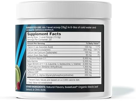 Nbpure Pump Juice+ Pre Workout–Energy, Pumps, Focus For Women & Men–Caffeine, Bcaa, Glutamine, Nitric Oxide, Alpha Lipoic Acid–Nothing Artificial