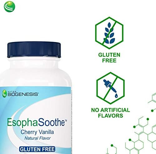 Nutra Biogenesis Esophasoothe - Chewable Esophogeal Support With Magnesium, Potassium & Calcium For Men & Women - 60 Tablet Chews