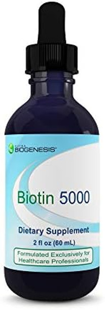 Nutra Biogenesis Biotin 5000 - Liquid Biotin Drops For Hair Skin And Nails, Pure Supplement For Women And Men, 5000Mcg Per Serving - 2 Fl Oz (59 Ml) Glass Bottle Nutra Biogenesis Biotin 5000 - Liquid Biotin Drops For Hair Skin And Nails, Pure Supplement For Women And Men, 5000Mcg Per Serving - 2 Fl Oz (59 Ml) Glass Bottle