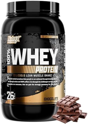 Nutrex Research Chocolate Whey Protein Powder  100% Whey Protein Supplement  Enhanced Muscle Builder & Recovery Protein With Digestive Enzymes For Men & Women - 25G Protein (Chocolate, 2 Pound)