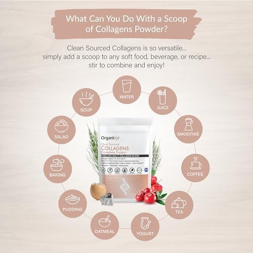 Organixx Collagen Peptides Powder (20 Servings) & Joint & Muscle Care Turmeric (60 Caps) Bundle