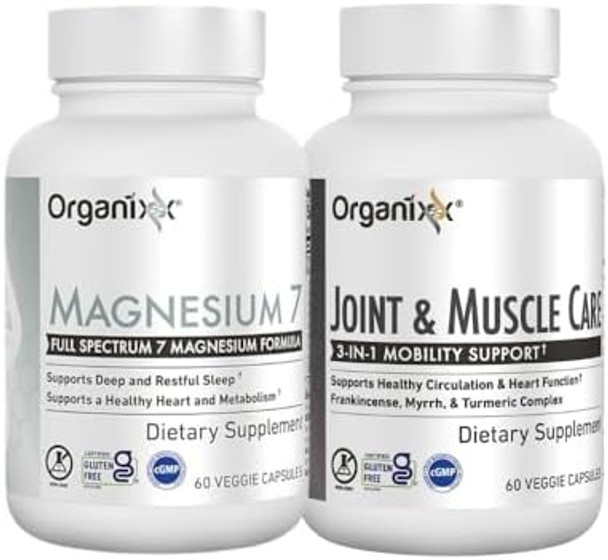Organixx Magnesium Glycinate (60 Caps) & Joint & Muscle Care Turmeric (60 Caps) Bundle Organixx Magnesium Glycinate (60 Caps) & Joint & Muscle Care Turmeric (60 Caps) Bundle