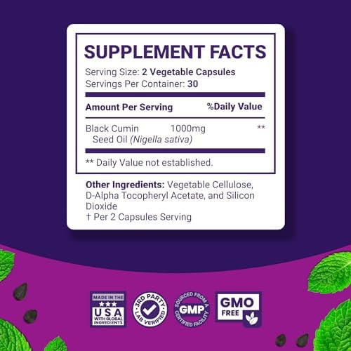 Phytoral Premium Black Seed Oil Capsules - Nigella Sativa Black Seed Oil Pills For Digestive Health Immune Support And Brain Booster Antioxidant Supplement - Full Spectrum Cumin Capsules