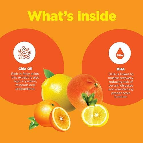 Phytoral Dha Omega 3 Gummies For Adults - Delicious Chia Seed For Brain Omega 3 6 9 Supplement For Inflammation, Energy & Insulin - Vegetarian Essential Fatty Acid Supplements For Immune Support - 60 Chews