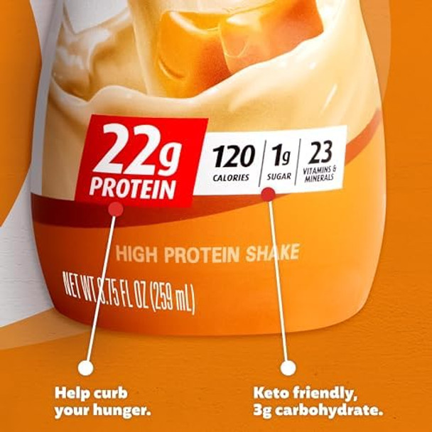 Premier Protein Shake Minis Caramel 22G Protein 120 Calorie Pack Of 12 & Protein Shake 8 Flavor Variety Pack 30G Protein 24 Vitamins & Minerals