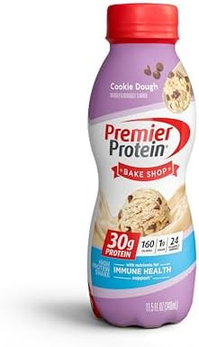 Premier Protein Shake, Cookie Dough, 30G Protein, 1G Sugar, 24 Vitamins & Minerals, Nutrients To Support Immune Health 11.5 Fl Oz