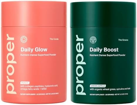 Proper Proper, The Greens Daily Boost Organic Greens + The Corals Daily Glow Beauty Blend