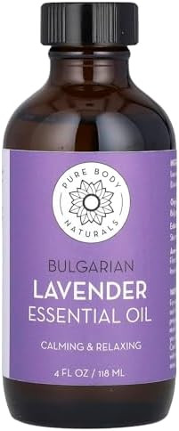 Bulgarian Lavender Essential Oil By Pure Body Naturals, 4 Fluid Ounce - 100% Pure, Independently Tested, Therapeutic Grade Lavender Essential Oil For Diffuser Aromatherapy