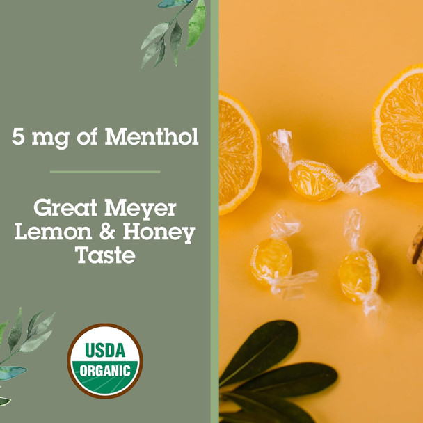 Quantum Health Organic Cough Drops Meyer Lemon & Honey Throat Lozenges - Soothing Menthol Suppressant Dry Mouth & Sore Throat Relief For Adults & Kids - 18 Count Quantum Health Organic Cough Drops Meyer Lemon & Honey Throat Lozenges - Soothing Menthol Suppressant Dry Mouth & Sore Throat Relief For Adults & Kids - 18 Count