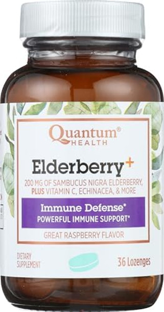 Quantum Health Raspberry Elderberry Lozenges, 36 Ct