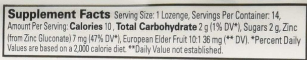 Quantum Zinc Elderberry Raspberry Lozenge, 1.2 Ounce -- 12 Per Case.