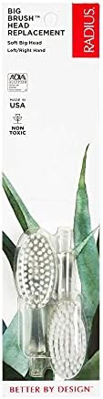 Radius Toothbrush Replaceable Brush Heads 2-Count Improve Gum Health & Reduce Gum Issues - Soft Big Head - Pack Of 1