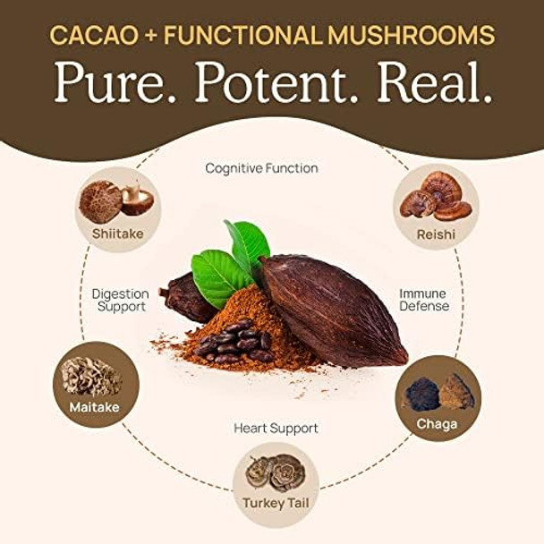 Real Mushrooms Hot Chocolate Mix (15 Servings) And Lion’S Mane (60 Servings) Powder Bundle - Mushroom Powder Supplement For Daily Immunity & Cognition Support - Gluten-, Non-Gmo, Vegan Real Mushrooms Hot Chocolate Mix (15 Servings) And Lion’S Mane (60 Servings) Powder Bundle - Mushroom Powder Supplement For Daily Immunity & Cognition Support - Gluten-, Non-Gmo, Vegan