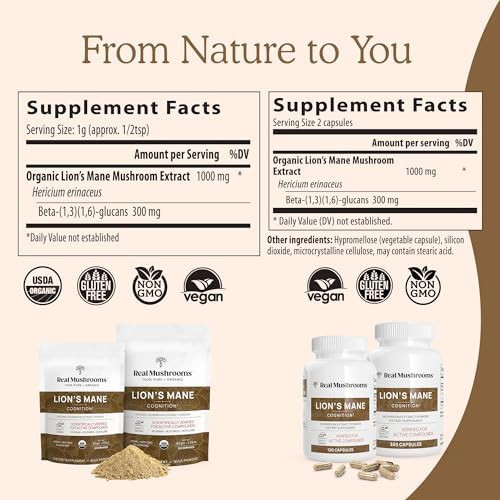 Real Mushrooms Vitamin D2, Zinc, Chaga, Reishi (120Ct) And Lion'S Mane (120Ct) Bundle - Immunity And Cognitive Support, Chelated Zinc For Improved Absorption - Vegan, Gluten , Non-Gmo