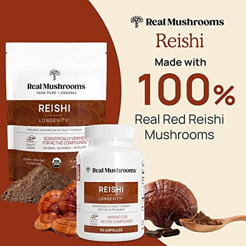 Real Mushrooms Peak Performance Bundle - Lion'S Mane + Reishi + Cordyceps-M  Organic Mushroom Powders For Vitality, Immunity & Longevity