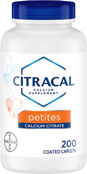 Citracal Calcium Citrate + D3 Petites Tablets - 200 ct, Pack of 3