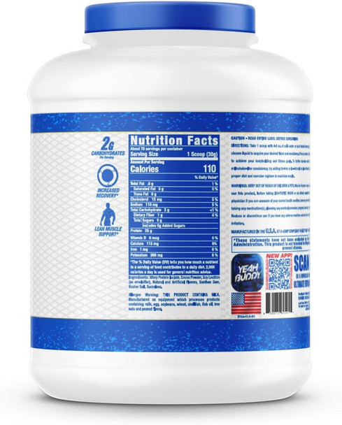 Ronnie Coleman 5Lbs Chocolate Whey Isolate Protein Powder  25G Protein With 75 Servings  German Chocolate Cake Pre Workout Powder For Men & Women, Low Sugar Supplement For Lean Muscle Support