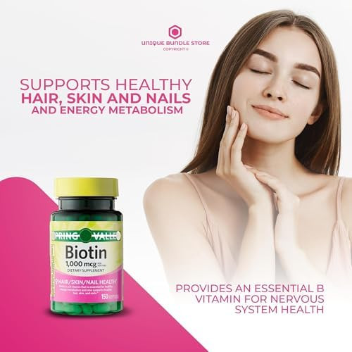 Biotin 10000Mcg Softgels, 120 Count, Biotin 10000Mcg, Hair Skin Nails Health Dietary Supplement + 7 Day Pill Organizer Included (Pack Of 1)