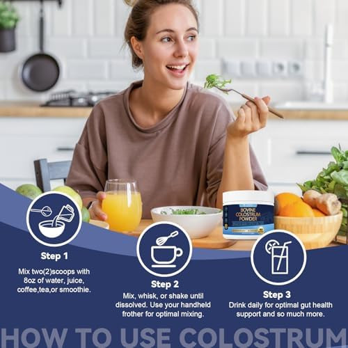 Totaria Bovine Colostrum Supplement Powder For Gut Health, Hair Growth, Beauty And Immune Support - Usa Farm Grass Fed - No Fillers, Gmp  Calostro Bovino Para Adultos Organico, 60 Servings