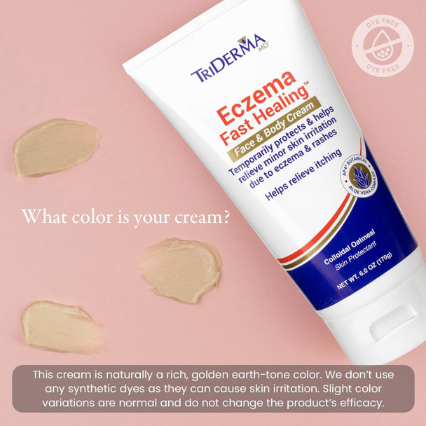 Triderma Eczema Cream Fast Healing Eczema Relief For Face And Body, 6.0 Ounce Tube