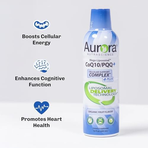 Vida Lifescience Aurora Nutrascience Mega-Liposomal Coq10/Pqq+ Vitamin C & Mega Liposomal Vitamin C, 3,000 Mg Performance Bundle