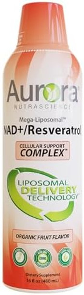 Vida Lifescience Aurora Nutrascience Mega-Liposomal Nad+/Resveratrol & Mega-Liposomal Vitamin C, Immune & Cellular Support Bundle