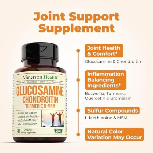 Vimerson Health Glucosamine Chondroitin Msm With Turmeric Boswellia & Liver Cleanse Detox & Repair 40+ Liver Supplement With 50% Silymarin Milk Thistle Extract For Joint And Liver Support