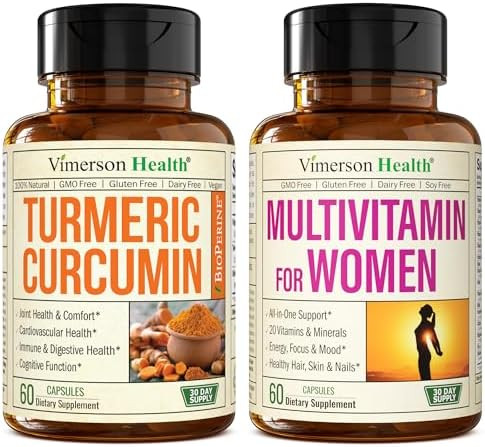 Vimerson Health Turmeric Curcumin With Black Pepper Extract & Multivitamin For Women