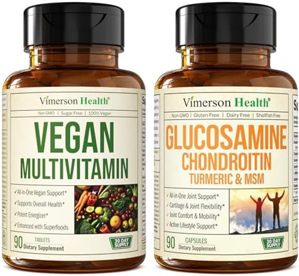 Vimerson Health Vimerson Health Vegan Multivitamins For Women And Men & Glucosamine Chondroitin Msm Joint Support Supplement