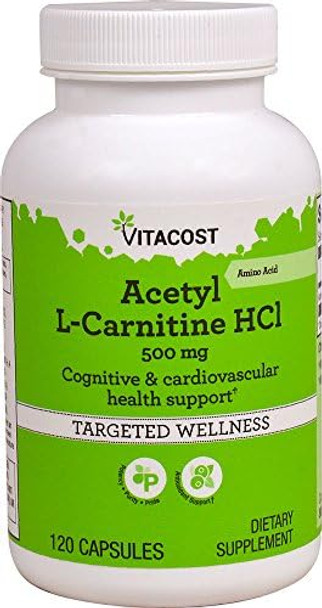 Vitacost Acetyl L-Carnitine Hcl - 500 Mg - 120 Capsules