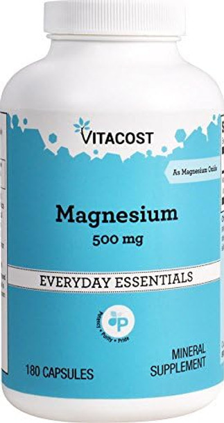 Vitacost Magnesium - 500 Mg - 180 Capsules