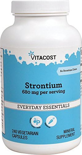 Vitacost Strontium - 680 Mg Per Serving - 240 Vegetarian Capsules