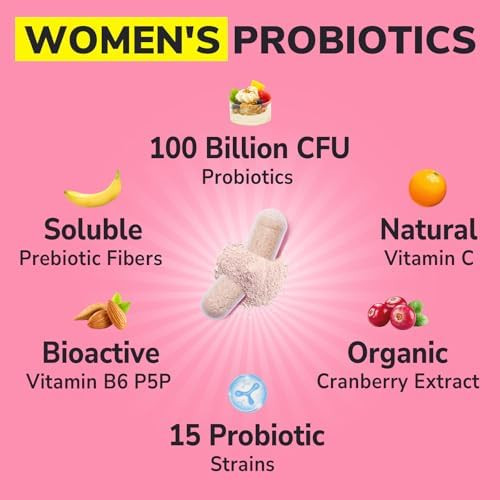 Vitalibre Probiotics For Women 100 Billion Cfu 15 Strains 30 Capsules Magnesium Complex With Ashwagandha & L-Theanine 120 Capsules