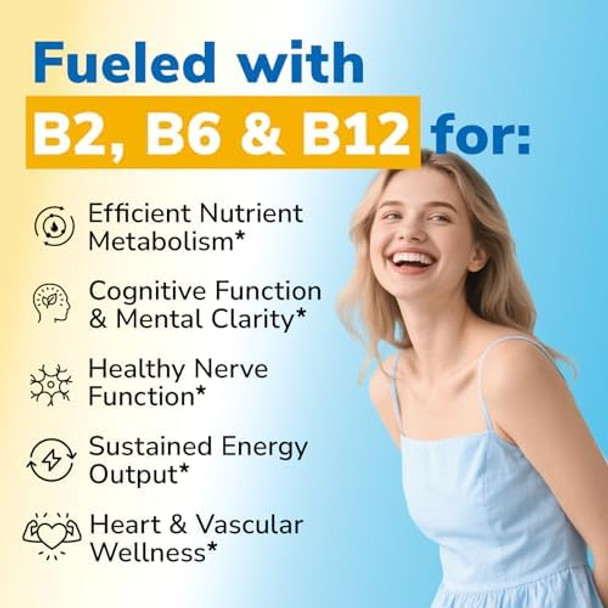 Vitalibre Mega Vitamin B1 500 Mg, With Highly Bioavailable Benfotiamine, Energy Levels, Glucose Metabolism, Nerve System Brain Heart, Vitamin B12, B6, B2, B1 Vitamin B Complex, Vegan, 120 Capsules