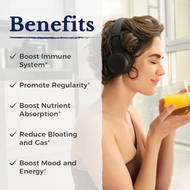 Vitalitown Probiotics + Prebiotics  60 Billion Cfus 19 Strains  60 Delayed Release Veg Caps  Shelf Stable, Prebiotics And Probiotics  Digestive Health, Immune Health  Vegan, Non-Gmo, No Dairy