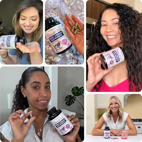 Vitauthority Beef Organ Capsules For Women  Grass-Fed, Pasture-Raised  Zealand Bovine  7 Organ Extracts With Liver, Heart, Kidney, Bone Marrow & More  Energy, Digestion & Skin Support 30 Servings Primal Glow