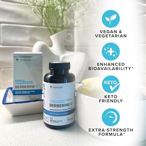 Vitauthority Berberine With Ceylon Cinnamon Supplements  High Absorption Dihydroberberine For Balance And Support  Vegan Powerful Ampk Activator & Antioxidant  30 Servings