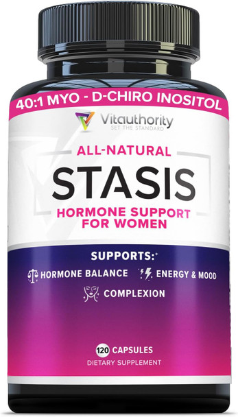 Vitauthority Women'S Hormone Balance Supplement - 40:1 Myo-Inositol & D-Chiro Inositol Blend With Dim For Hormone Balance For Women - Women'S Health Vitamin For Skin Energy & Cycle Support (1 Month)