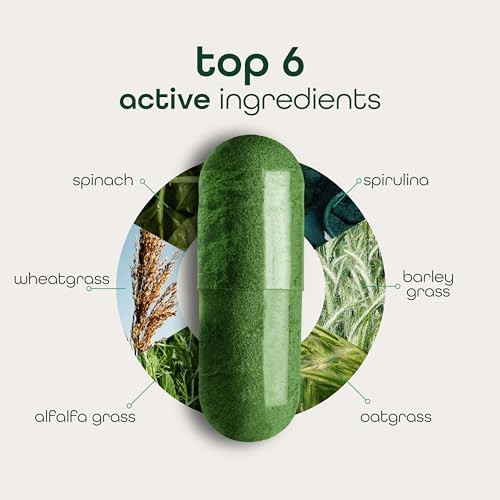 Zena Nutrition Organic Super Greens Fruit & Veggies Supplement, 70+ Superfoods From Fruit & Vegetables, 180 Capsules + Pure Colostrum Capsules, 1500Mg Supplement, 90 Capsules