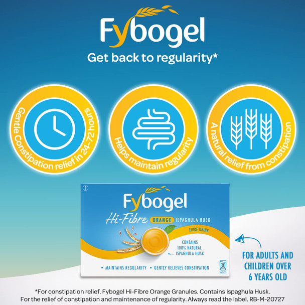 Fybogel Hi Fibre Sachets Orange Flavour 30