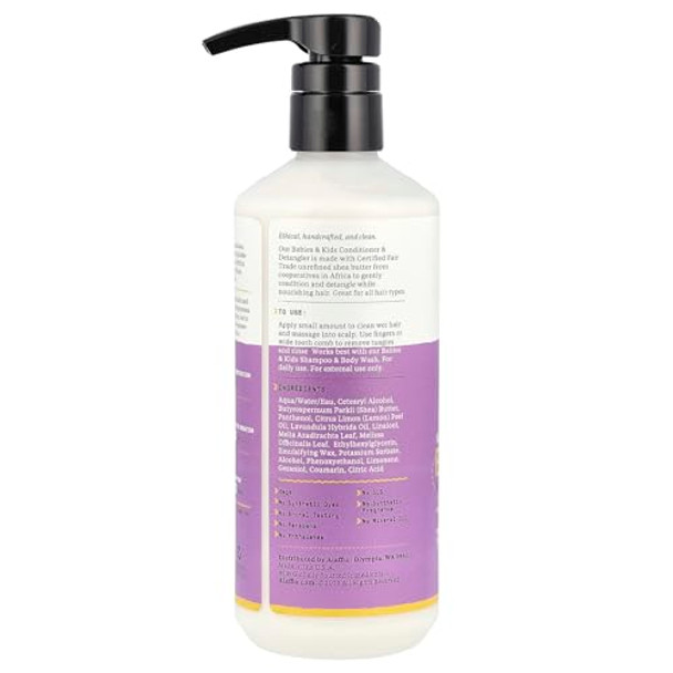 Alaffia Lemon Lavender Babies & Kids Conditioner & Detangler, 16 FZ
