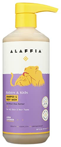 Alaffia Everyday Shea Baby & Kids Shampoo & Body Wash, Lemon Lavender - 16 fl oz