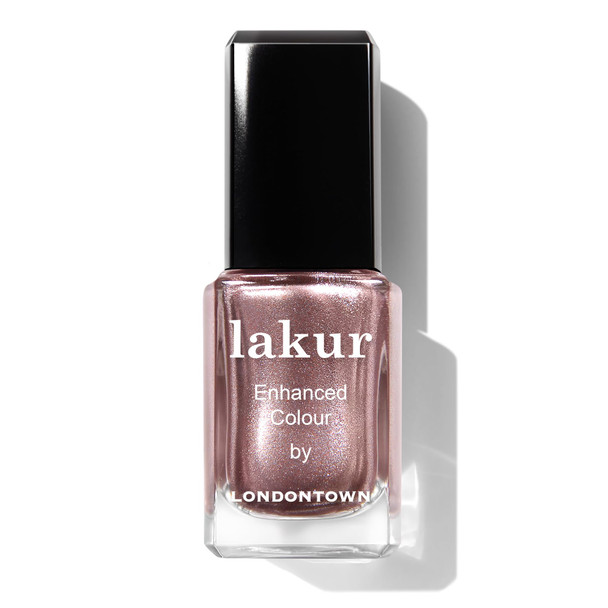 LONDONTOWN lakur Nail Polish - Chip-Resistant, Non-Toxic, Conditions & Hydrates Nails Shimmery Metallic, Kissed by Rose Gold, .40 fl oz